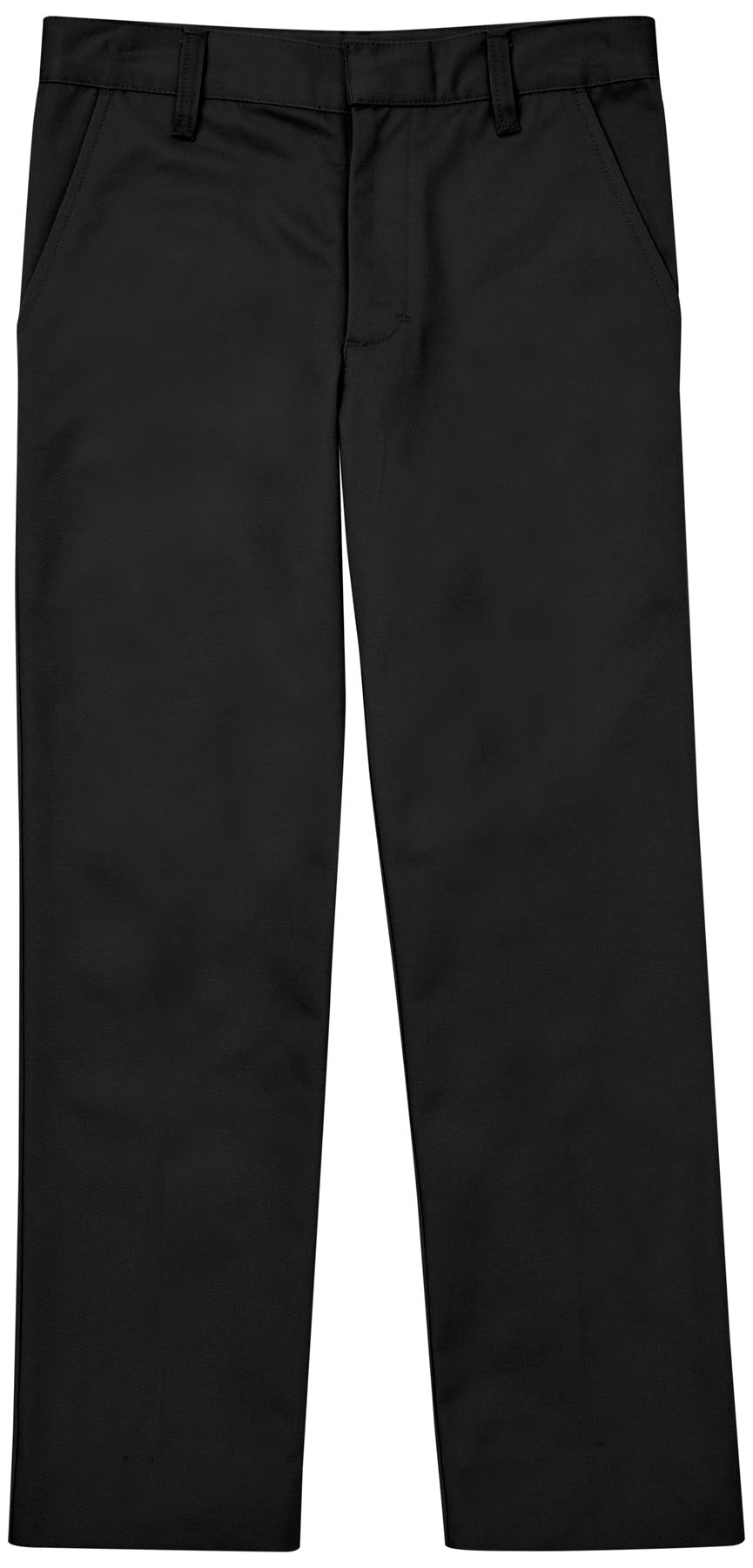 Juniors Flat-front pants in Khaki and Black