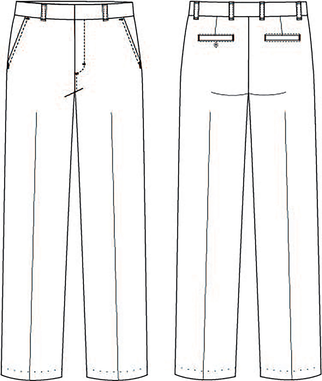 Juniors Flat-front pants in Khaki and Black